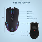 Mouse senza fili portatile E50 2.4G Wireless Jiggler con 7 tasti