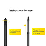 Selfie stick invisibile in fibra di carbonio 1.5-5m