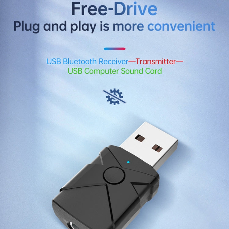 M137 5 in 1 Trasmettitore ricevitore USB Bluetooth 5.2 per auto, M137