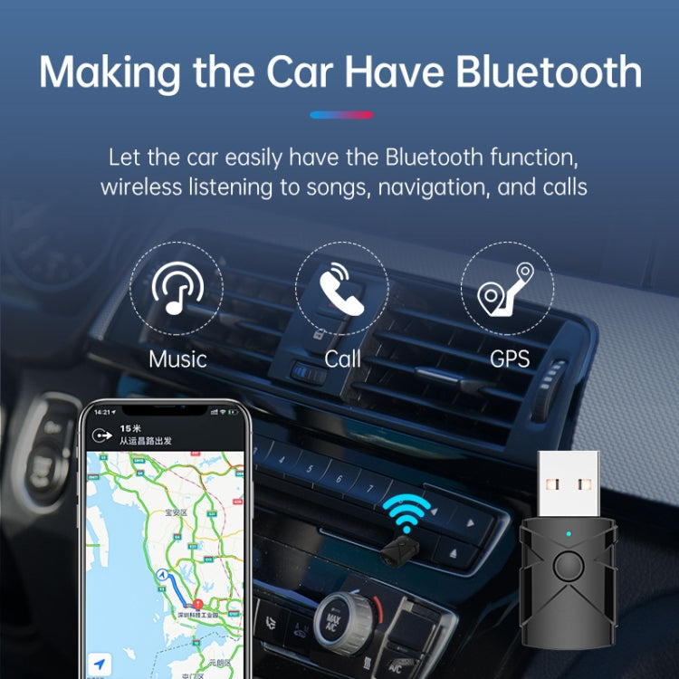 M137 5 in 1 Trasmettitore ricevitore USB Bluetooth 5.2 per auto, M137