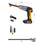 Aspirapolvere per auto a doppio motore 5 in 1 da 60 W con funzione di illuminazione per la misurazione della pressione della pompa dell'aria, SUITU ST-6637 Wired, SUITU ST-6637  Wireless Model, SUITU ST-6637 Wired +Toolbox, SUITU ST-6637  Wireless+Toolbox