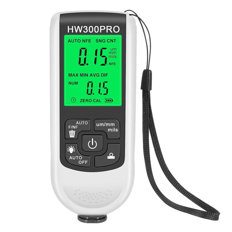 HW-300PRO Misuratore di spessore dello strato di vernice per rivestimento ad alta precisione Misuratore di pellicola di vernice antiscivolo, HW-300PRO Black, HW-300PRO White