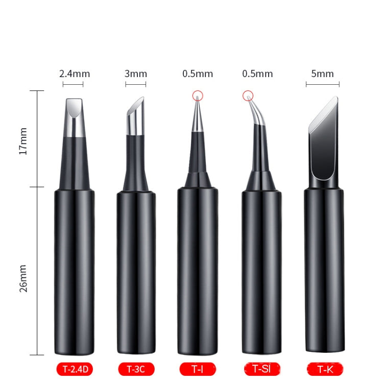 5-in-1 Universal 936 Stazione di saldatura Set di teste per saldatura a saldare, Black, Class A Black