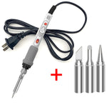 100W 220V Saldatore elettrico ad alta potenza per saldatore a temperatura regolabile Spina americana, 1pc, 2pcs Set 1, 2pcs Set 2, 4pcs Set
