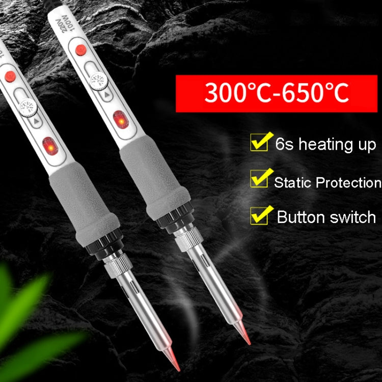 100W 220V Saldatore elettrico ad alta potenza per saldatore a temperatura regolabile Spina americana, 1pc, 2pcs Set 1, 2pcs Set 2, 4pcs Set