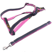 BG-Q1025 Guinzaglio + cinturino pettorale Set di guinzagli per cani in denim resistente ispessito, S, M, L, XL