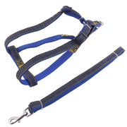 BG-Q1025 Guinzaglio + cinturino pettorale Set di guinzagli per cani in denim resistente ispessito, S, M, L, XL