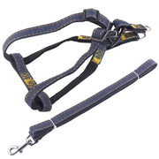 BG-Q1025 Guinzaglio + cinturino pettorale Set di guinzagli per cani in denim resistente ispessito, S, M, L, XL