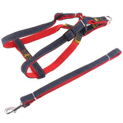 BG-Q1025 Guinzaglio + cinturino pettorale Set di guinzagli per cani in denim resistente ispessito, S, M, L, XL