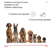 PT221 Collare elettrico automatico intelligente Touch Display digitale ricaricabile Addestratore di cani impermeabile Stop Barker, 3 Training Modes