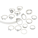 anello del giunto del diamante della cavità del cuore della goccia dell'acqua 15pcs/set, 15pcs/set 4869