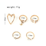 anello trasversale dell'articolazione della farfalla della cavità del cuore del triangolo 5pcs/set, 5pcs/set 5217