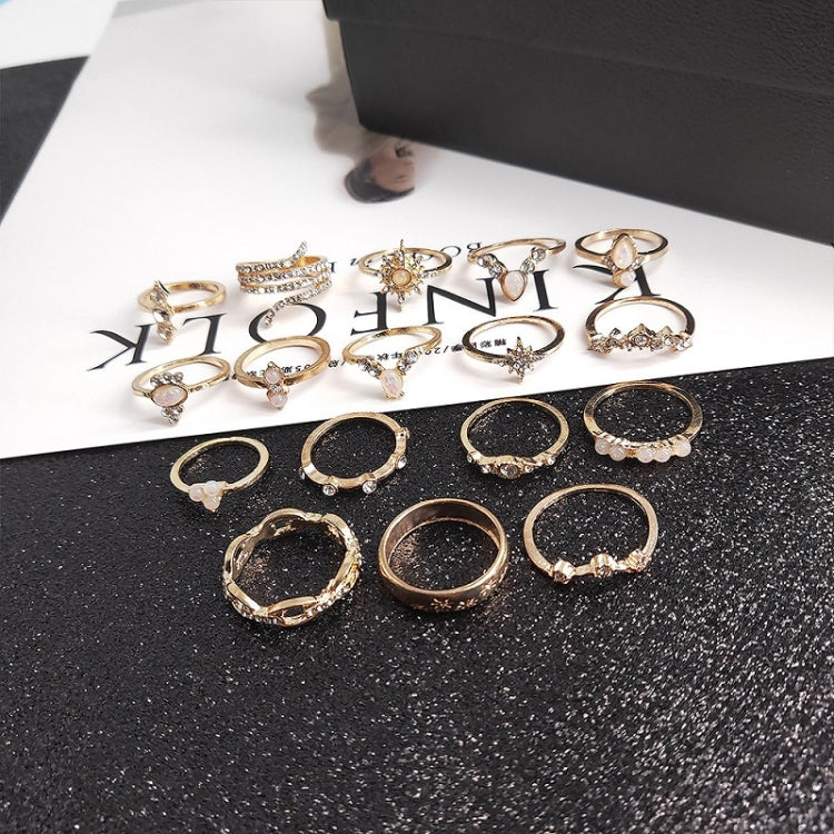 anello della lega della Boemia 17pcs/set con i diamanti