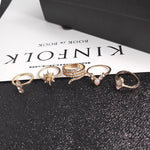 anello della lega della Boemia 17pcs/set con i diamanti