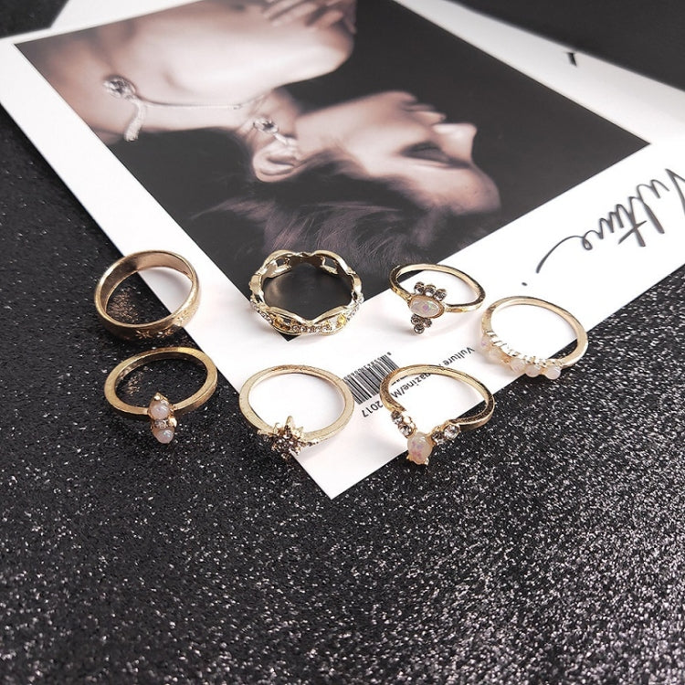 anello della lega della Boemia 17pcs/set con i diamanti