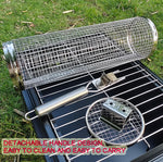 Aggiornamento con cestello per barbecue in acciaio inossidabile con gabbia per barbecue, 30cm+Handle 18cm