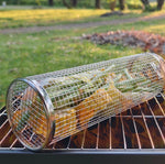 Aggiornamento con cestello per barbecue in acciaio inossidabile con gabbia per barbecue, 30cm+Handle 18cm