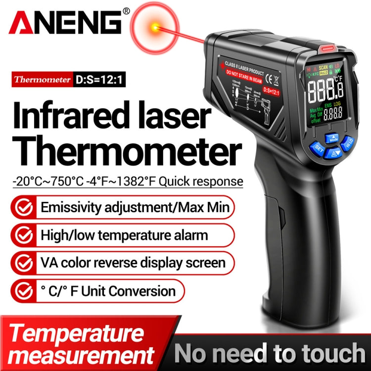 ANENG TH06 Termometro ad alta precisione per la temperatura dell'olio Termometro per acqua a infrarossi per cottura al laser, TH06 Orange, TH06 Black