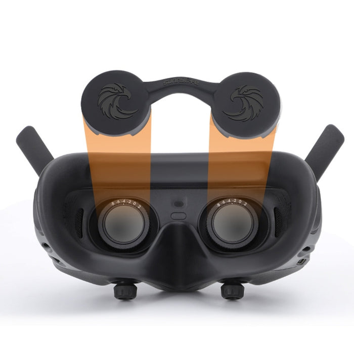Per DJI Goggles 2 Sunnylife AT-BHT565 Copertura protettiva per lenti antipolvere Occhiali VR Copertura in silicone, AT-BHT565 Black