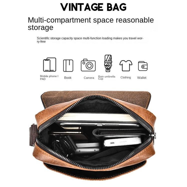 WEIXIER D266 Retro Crossbody Borsa a tracolla di grande capacità Borsa a tracolla Tot Zaino
