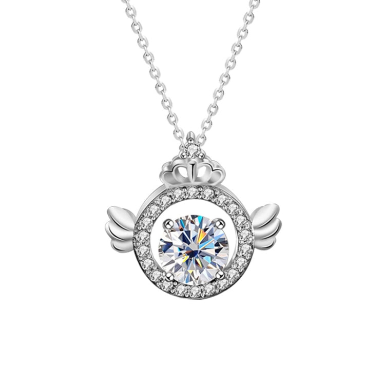 Collana corona con moissanite in argento 925