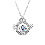 XMA017 Collana con diamanti in moissanite Catena con chiusura a ciondolo a forma di corona in argento sterling 925, XMA017