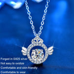 XMA017 Collana con diamanti in moissanite Catena con chiusura a ciondolo a forma di corona in argento sterling 925, XMA017