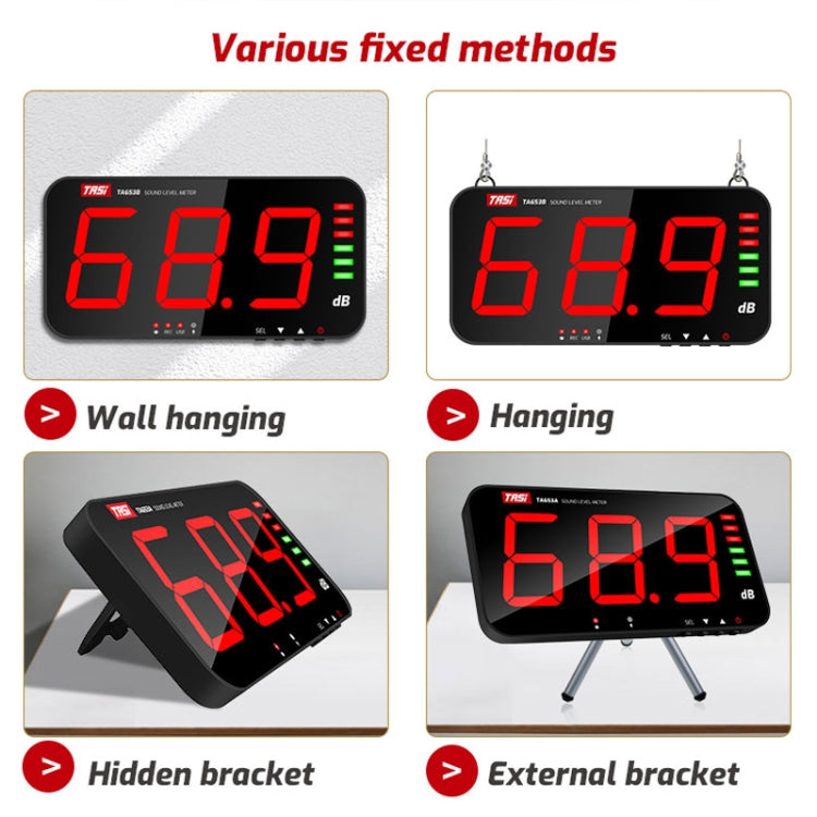 Rilevatore di decibel da parete con schermo LED 4"