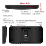 Rilevatore di decibel da parete con schermo LED 4"