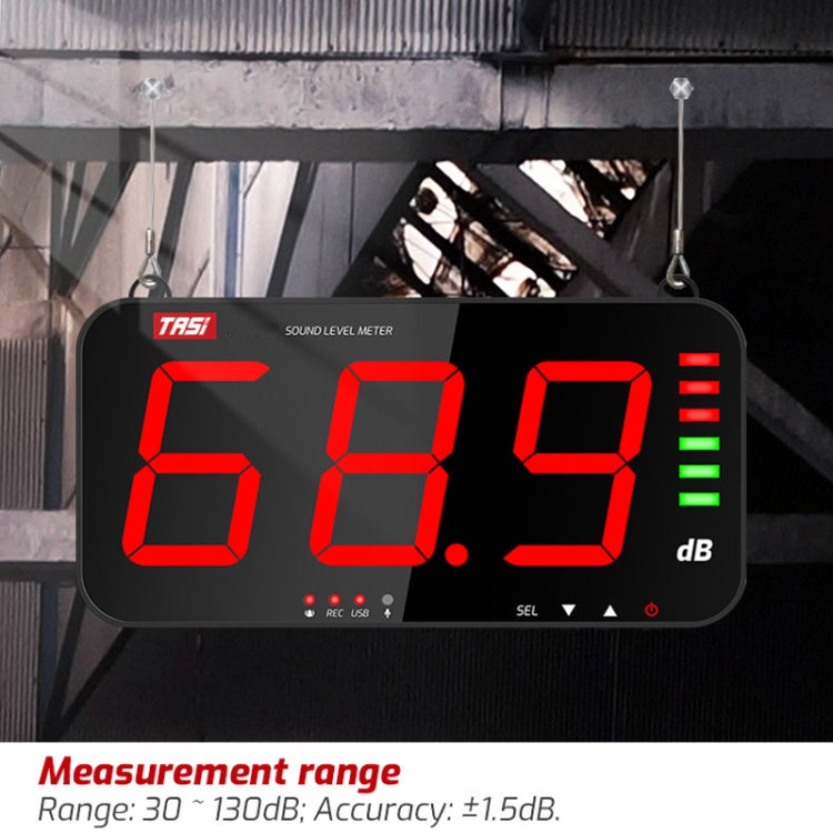 Rilevatore di decibel da parete con schermo LED 4"