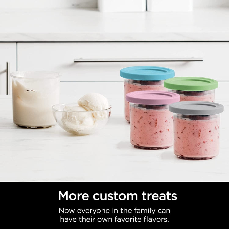 Per contenitori per gelati Ninja NC299AMZ NC300 con coperchi, 2 Cups, 4 Cups, 2 Cups+Spoon, 4 Cups+Spoon