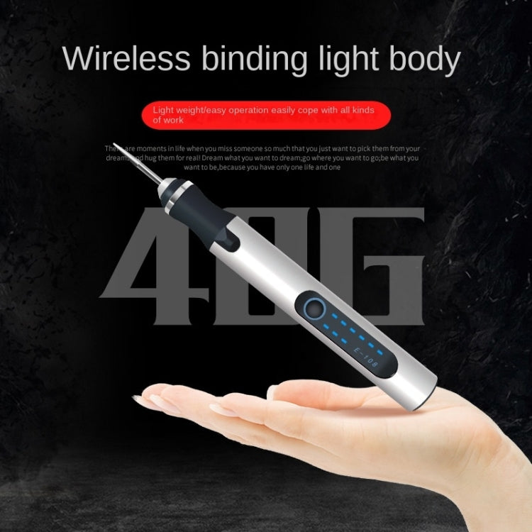Smerigliatrice elettrica per lucidatura wireless con penna per incisione mini SNJ-3681, Silver+Polishing Head+Cutting Blade+Engraving Template+Drill Bit+Corn Head, Rose Gold+Polishing Head+Cutting Blade+Engraving Template+Drill Bit+Corn Head