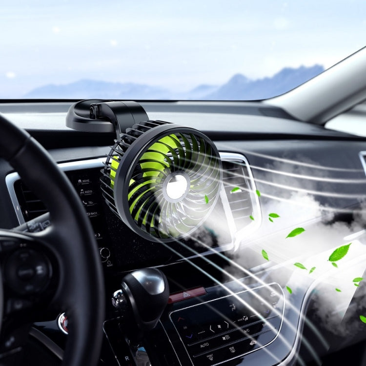 F612 Ventola silenziosa per giradischi girevole per auto da 5 W