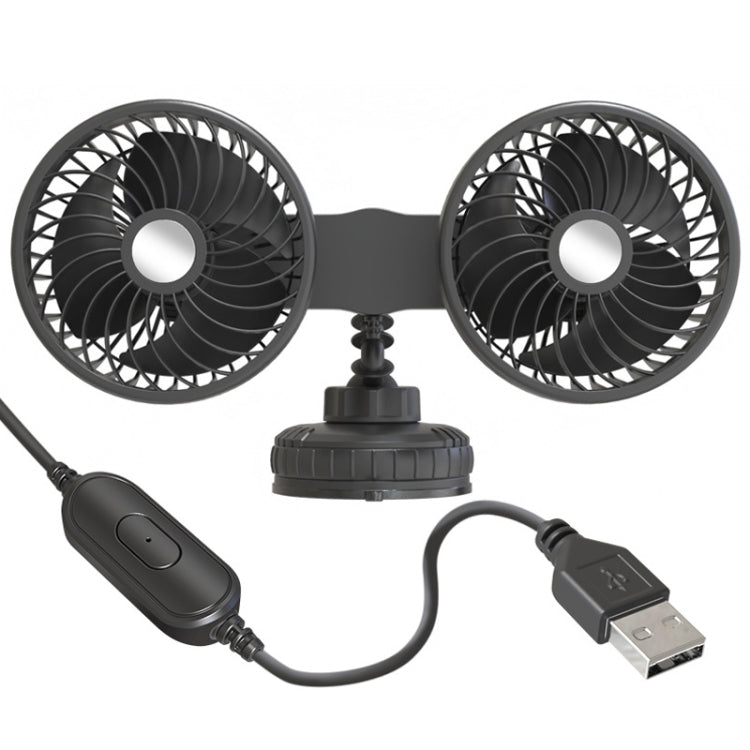 F6026 Ventosa grande a doppia testa montata su veicolo, F6026 USB, F6026 Cigarette Lighter with USB