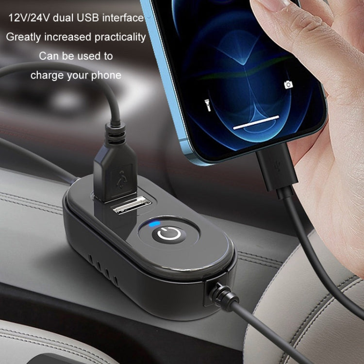 F6026 Ventosa grande a doppia testa montata su veicolo, F6026 USB, F6026 Cigarette Lighter with USB