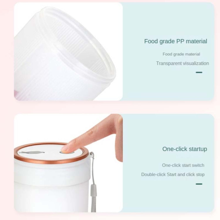 LGZ-1 500ml 50W 4 lame Spremiagrumi portatile elettrico Estrattore di succo ricaricabile, LGZ-1 (White), LGZ-1 (Green), LGZ-1 (Pink)