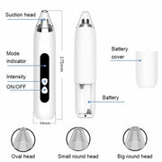 Strumenti di bellezza per la pulizia profonda del viso per la pulizia dei pori dell'aspirapolvere per la rimozione dei punti neri, Dry Battery(White), Dry Battery (Pink)