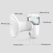 Umidificatore a vapore per mini viso ricaricabile con nebulizzatore per occhi con nebbia fine, 8007 White, 8007 Green
