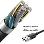 F4206 Ventilatore USB per auto a doppia testa con ventosa, F4206