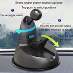 F4206 Ventilatore USB per auto a doppia testa con ventosa, F4206