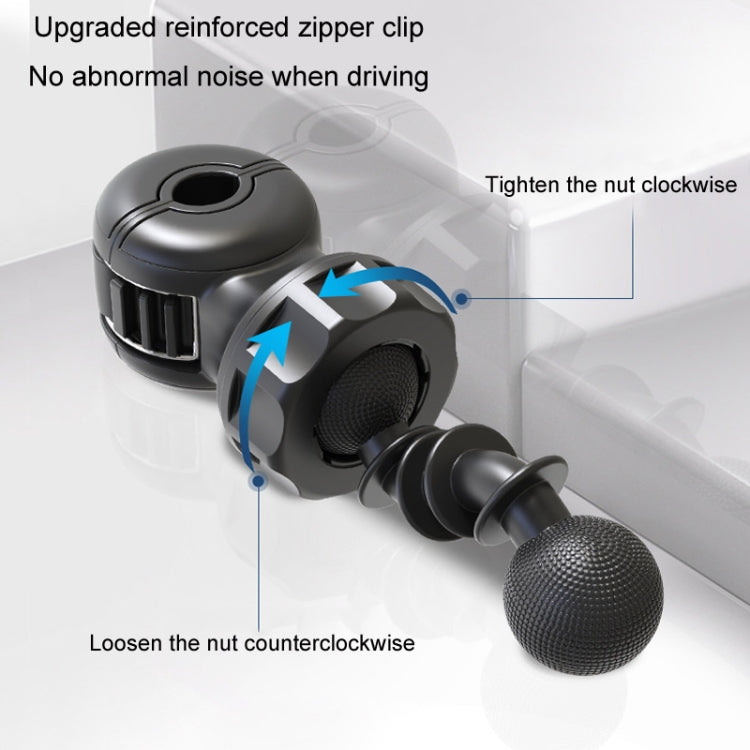 F6207 Ventilatore a doppia testa con chiusura lampo per sedile posteriore dell'auto, USB, Cigarette Lighter with USB