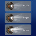 F6207 Ventilatore a doppia testa con chiusura lampo per sedile posteriore dell'auto, USB, Cigarette Lighter with USB