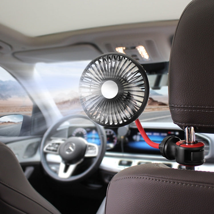 F508 Sedile posteriore per auto Ventola per tubo flessibile USB regolabile per la velocità dell'aria, F508