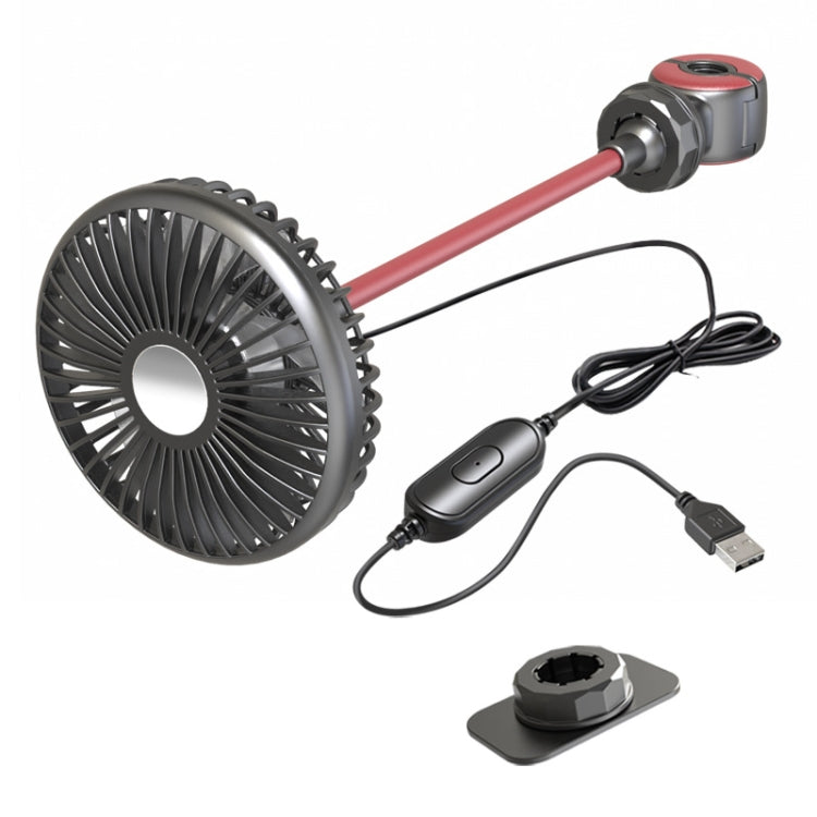 F508 Sedile posteriore per auto Ventola per tubo flessibile USB regolabile per la velocità dell'aria, F508