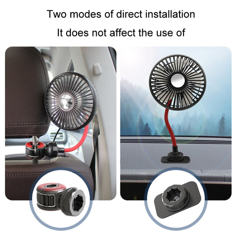 F508 Sedile posteriore per auto Ventola per tubo flessibile USB regolabile per la velocità dell'aria, F508