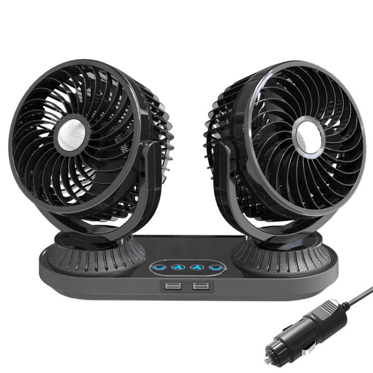 Ventilatore a doppia testa girevole a testa oscillante elettrica per veicoli 12V/24V, F623U, F623