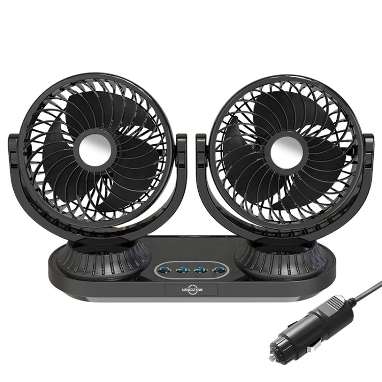 Ventilatore a doppia testa girevole a testa oscillante elettrica per veicoli 12V/24V, F623U, F623