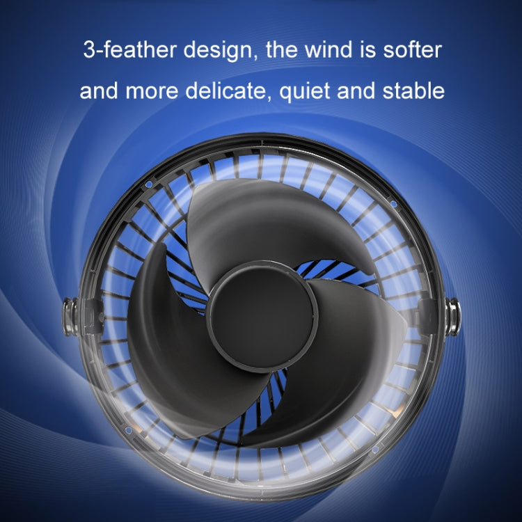 Ventilatore a doppia testa girevole a testa oscillante elettrica per veicoli 12V/24V, F623U, F623