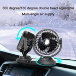 Ventilatore a doppia testa girevole a testa oscillante elettrica per veicoli 12V/24V, F623U, F623