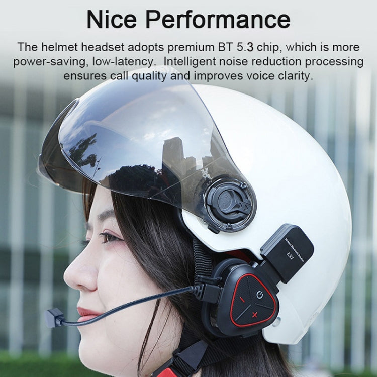 Auricolare Bluetooth 5.3 impermeabile per mezzo casco da moto LX1, English
